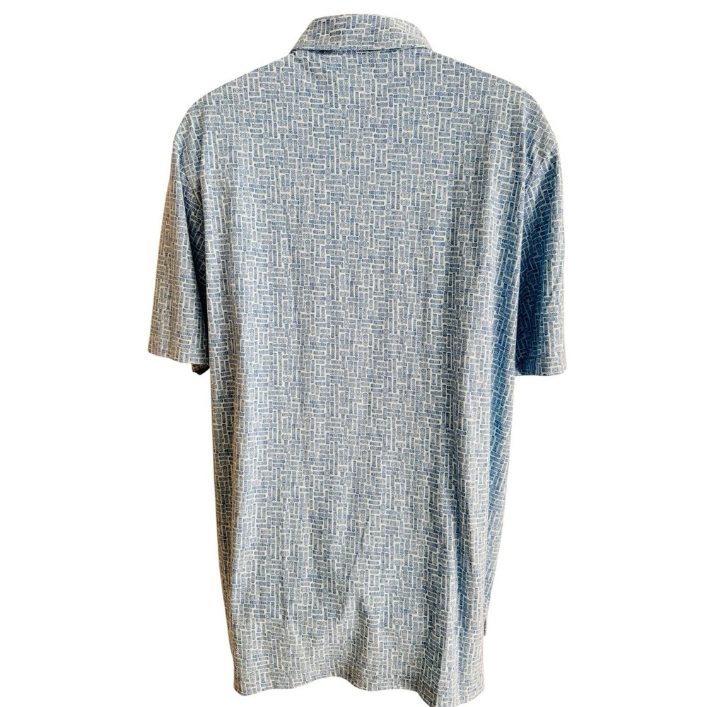 Peter Millar Seaside Polo XL Blue Tiki Resort Pima Cotton Luxury Golf Shirt - Picture 9 of 14